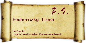 Podhorszky Ilona névjegykártya